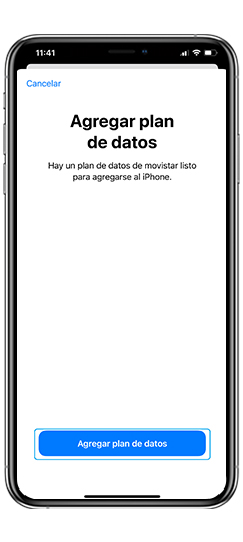 Activa tu eSIM con Apple paso 4: Elige Agrega plan de datos