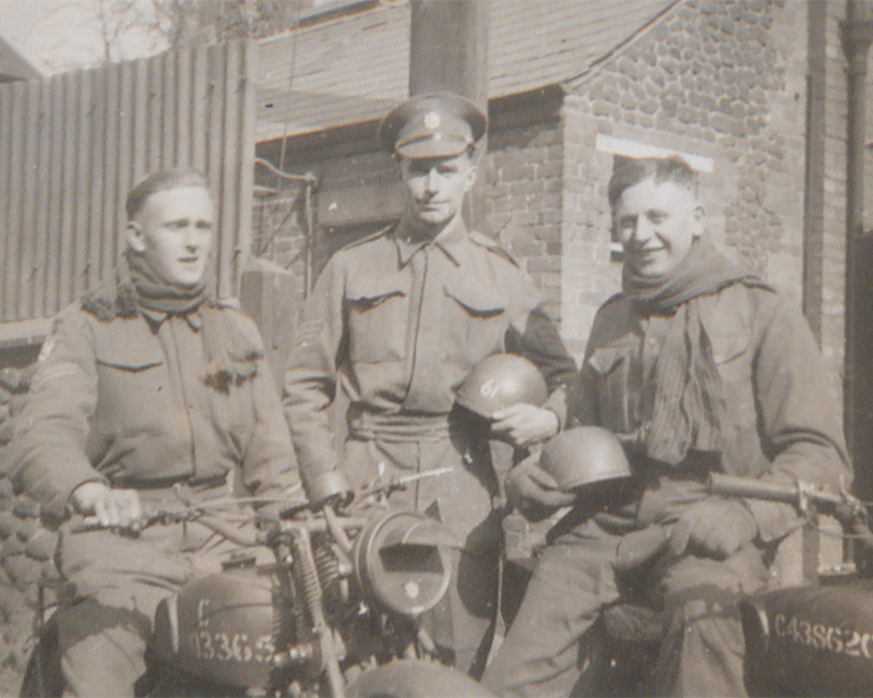 James Thurlby with two of his close comrades, 1943