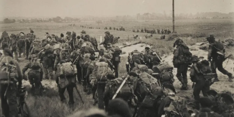 'Special Service troops fight their way inland from French beaches', June 1944