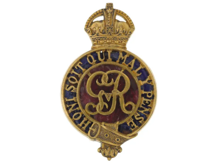 Cap badge, The Household Cavalry, c1919