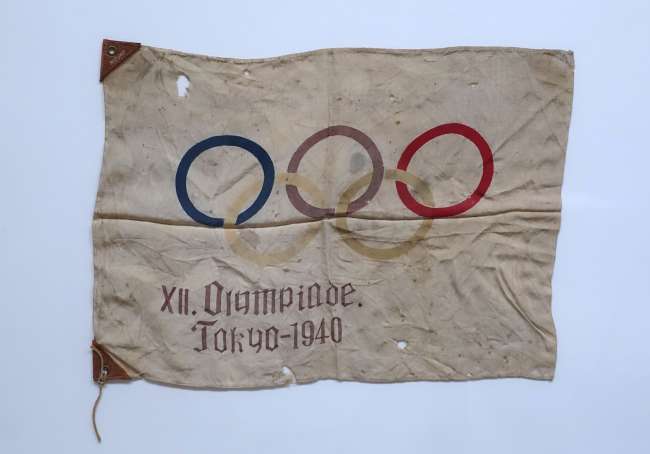 Souvenir hand flag for the 1940 Summer Olympics