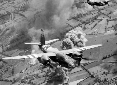 Two Marauder medium bombers of the Ninth Air Force