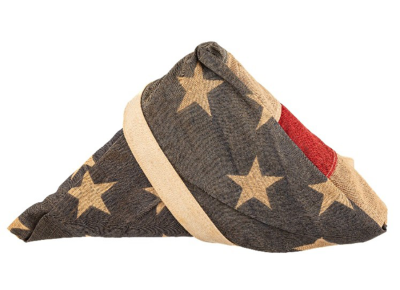 The ceremonial flag given to Hilda Gilmore during Howard Gilmore’s Medal of Honor Ceremony.