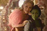 A scene from Wicked featuring Ariana Grande and Cynthia Erivo