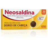 Embalagem do produto Neosaldina, com 20 comprimidos.