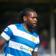 Jay Emmanuel-Thomas in action for Greenock Morton.