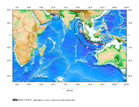 1 hour Tsunami travel time map for the Indian Oceani seismic zones