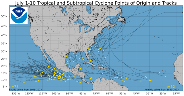  July 1-10 Tropical Cyclone Genesis Climatology