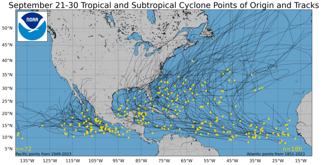  September 21-30 Tropical Cyclone Genesis Climatology