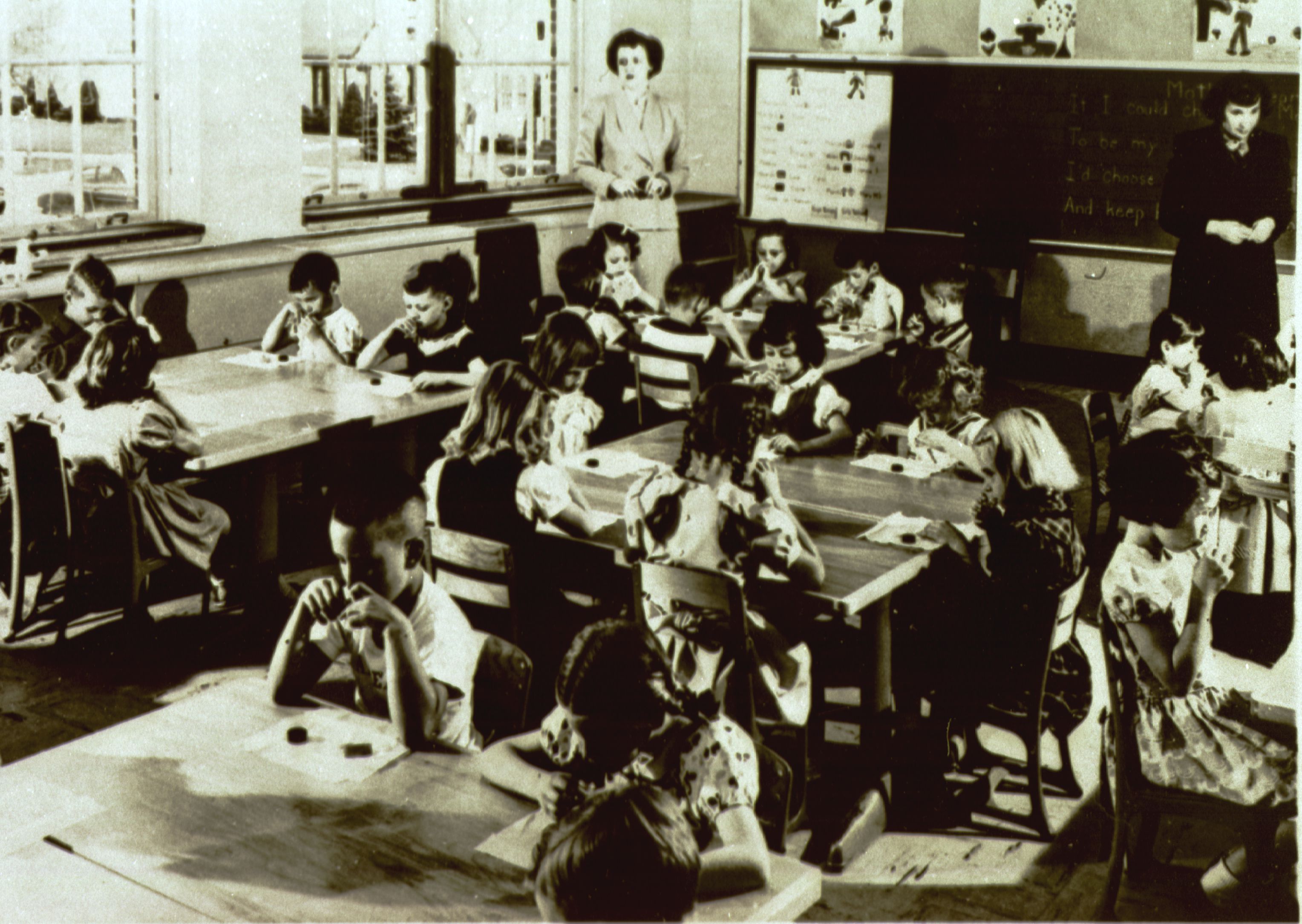 Grand Rapids school children giving saliva samples as part of their city's water fluoridation project