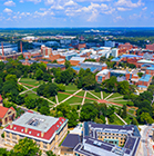 Aerial view of Oval university campus in Ohio