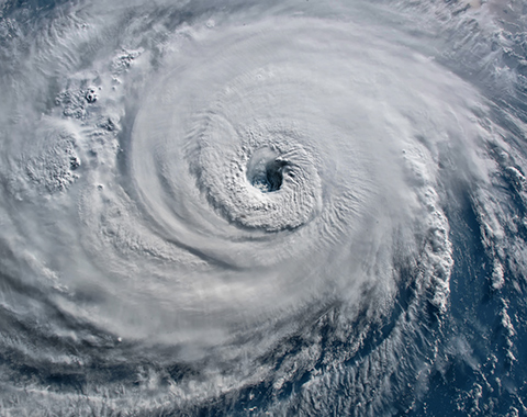 Satellite view of Hurricane Florence over the Atlantic