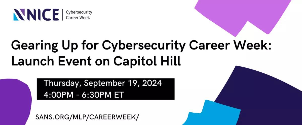 2024 Cybersecurity Career Week Hero Banner