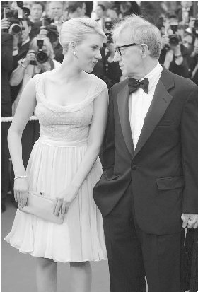 Scarlett Johansson was thrilled to have the opportunity to work with famed director Woody Allen, pictured, on the 2005 film Match Point. AP/Wide World Photos.