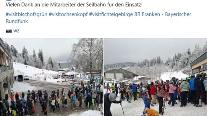 Ochsenkopf-Nord: Überfüllte Piste, enttäuschte Skifahrer