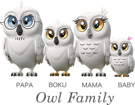 OwlFamily PAPA BOKU MAMA BABY