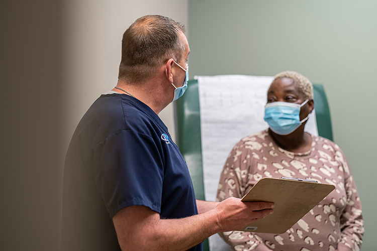 provider helping patient