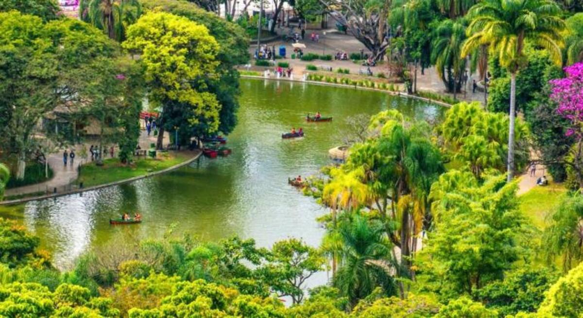 Imagem do Parque Municipal de BH, inaugurado no dia 26 de setembro de 1897