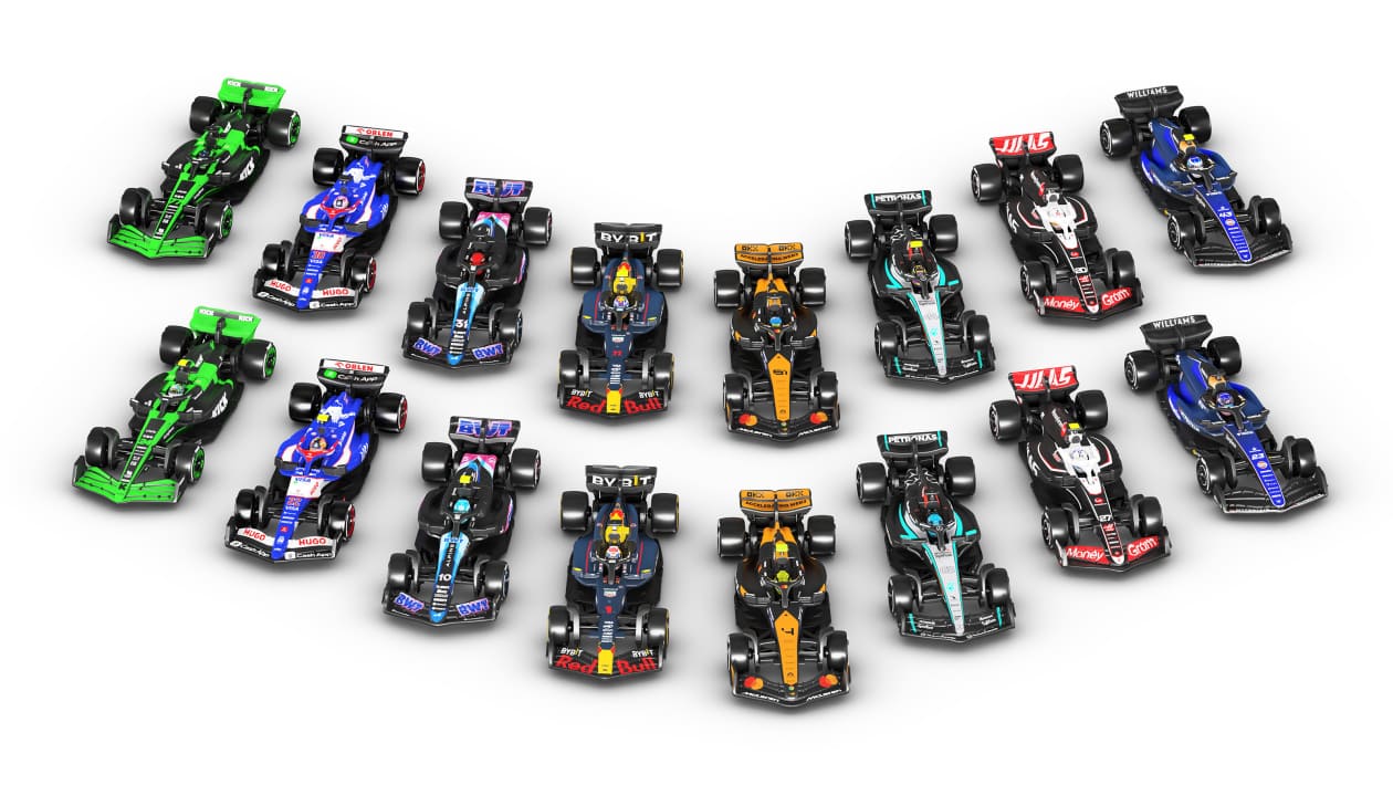 Hot Wheels apresenta nova coleção de miniaturas da F1 com 16 modelos e duas pistas