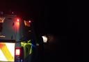 Officers stopped a car near Faringdon last night