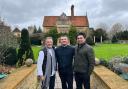 Oxford Mail reporter Ed Burnett (centre) had a special chat with Raymond Blanc (left) and Luke Selby (right) at Le Manoir.