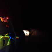 Officers stopped a car near Faringdon last night