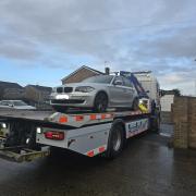 The car was seized for driving without paying tax in Witney today