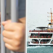 Stock image of a jail cell and a ferry