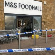 The entrance to the M&S Foodhall in Banbury