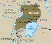 Map of Uganda