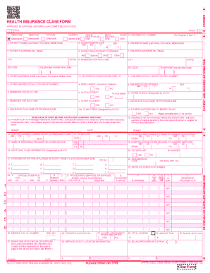 Health insurance claim form