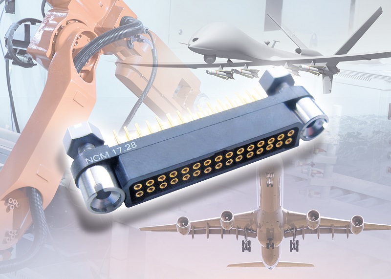 Rugged Nicomatic EMM Series rectangular connectors