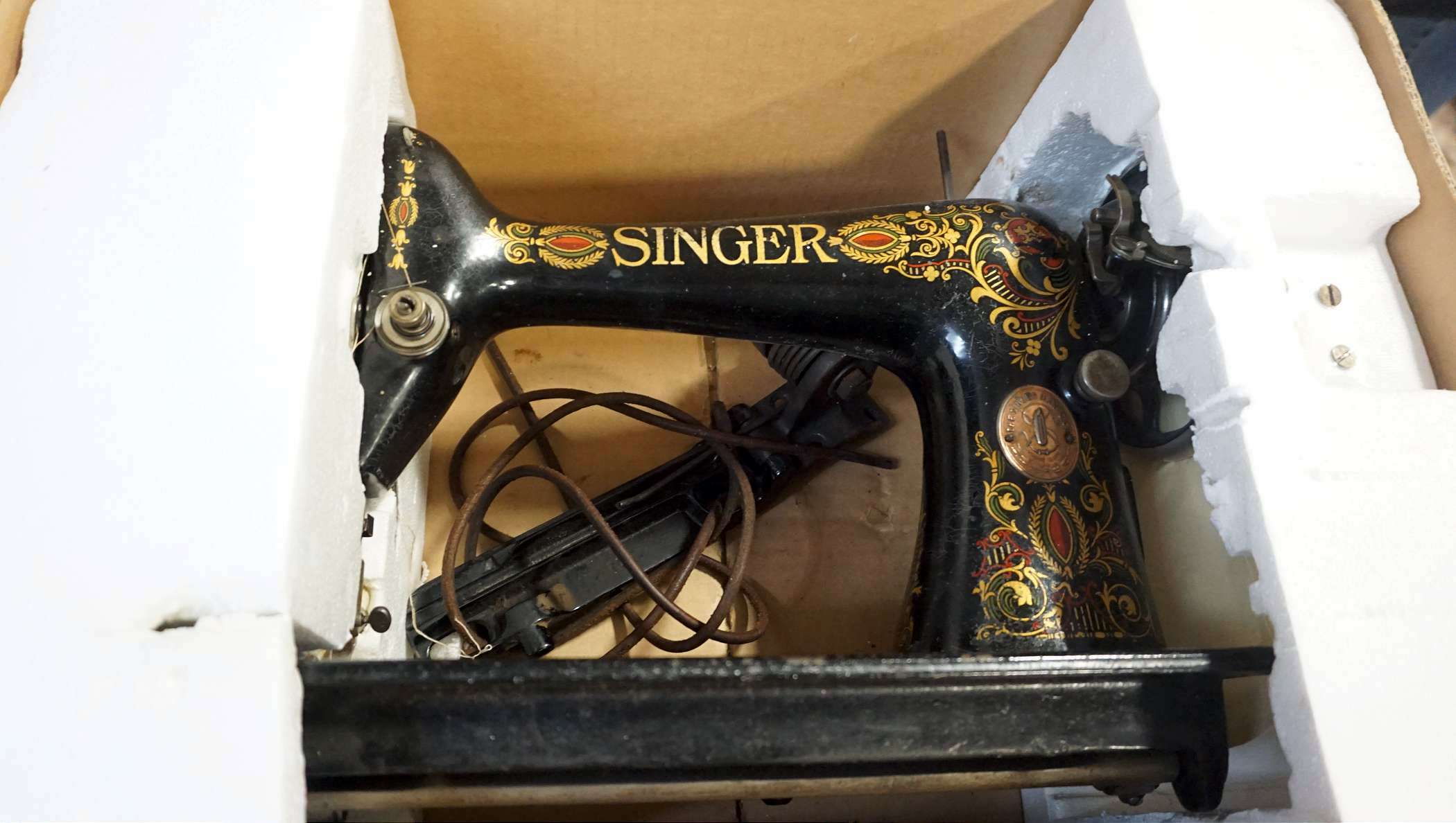 Singer Sewing Machine & Box