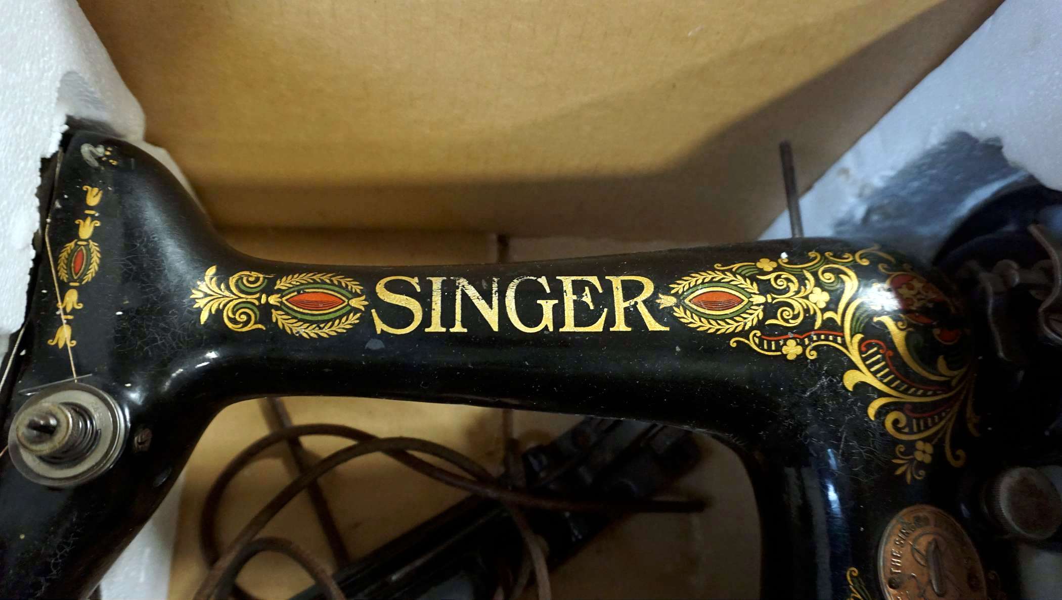 Singer Sewing Machine & Box