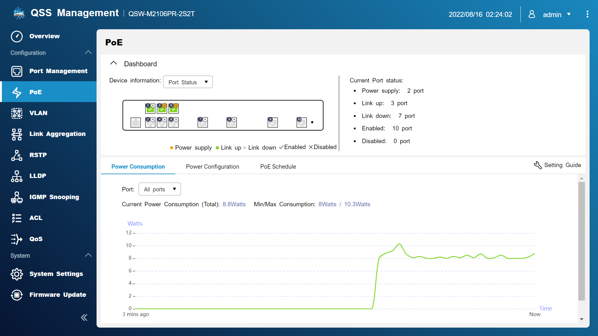 PoE Power Consumption