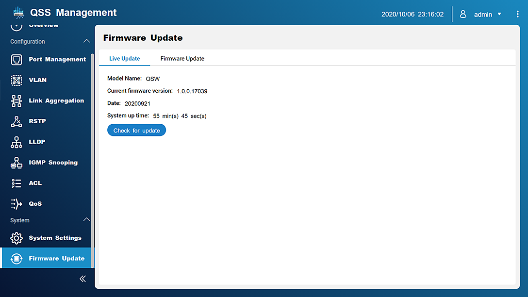 Online Firmware Check and Update