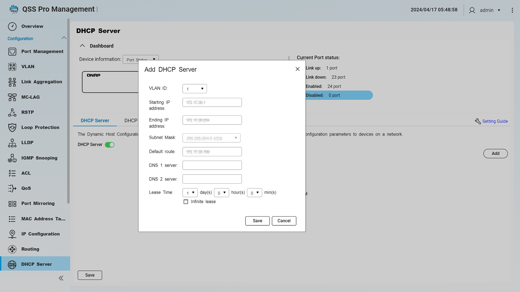 DHCP server