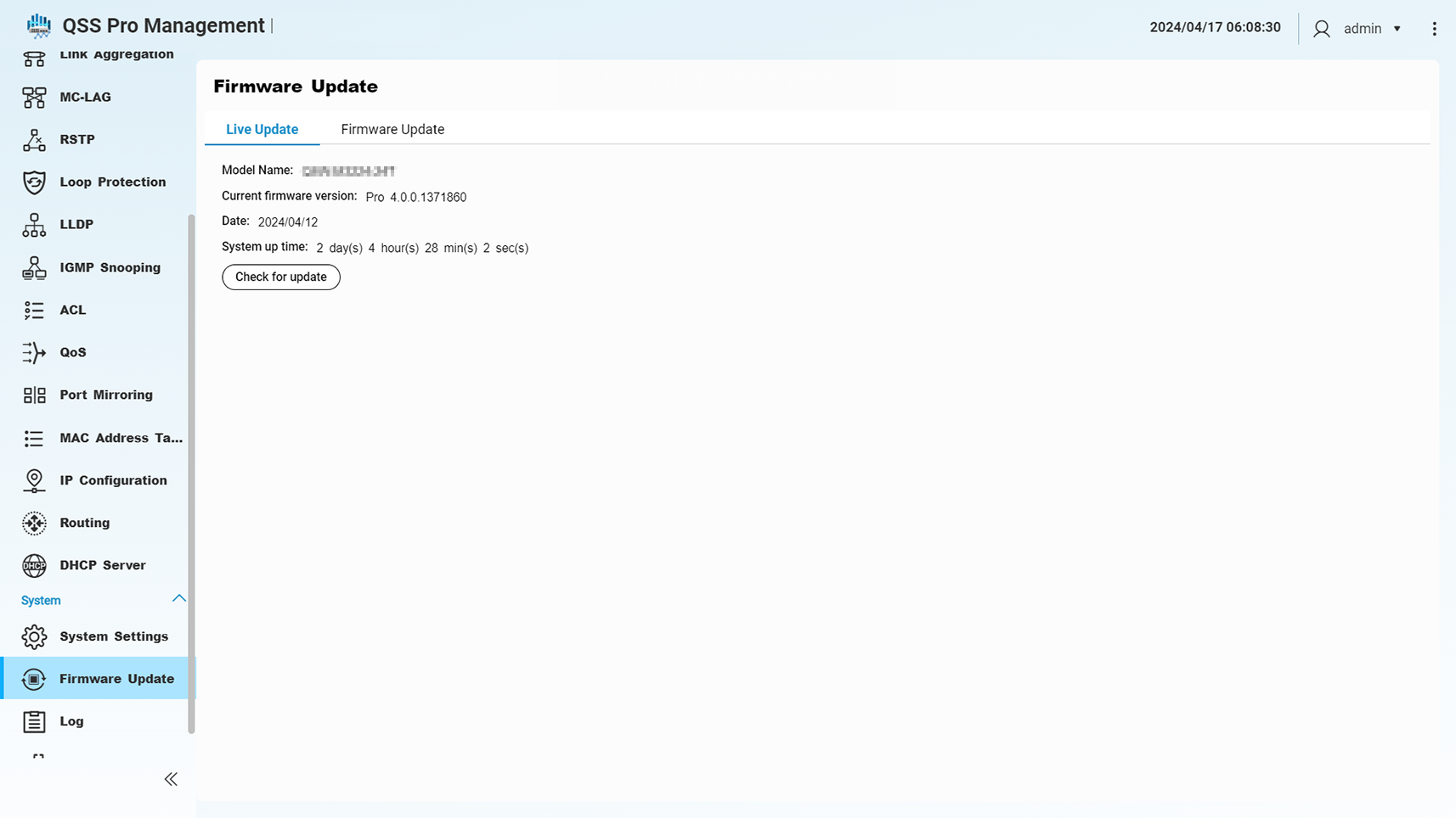 Online firmware check and update