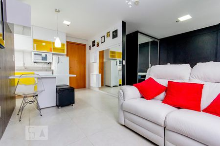 Sala de apartamento para alugar com 1 quarto, 39m² em Jardim Goiás, Goiânia