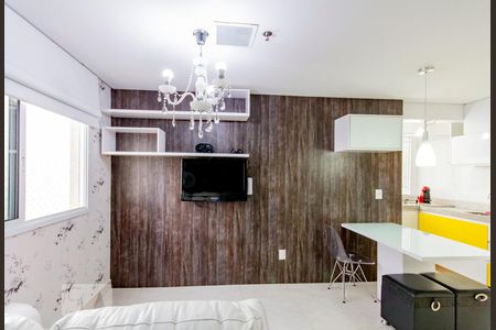 Sala de apartamento para alugar com 1 quarto, 39m² em Jardim Goiás, Goiânia