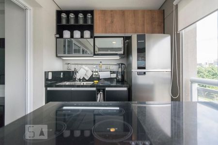 Detalhe da Varanda Gourmet de kitnet/studio para alugar com 1 quarto, 42m² em Baeta Neves, São Bernardo do Campo