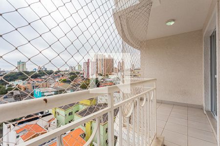 Varanda da Sala de apartamento para alugar com 3 quartos, 80m² em Vila Valparaíso, Santo André