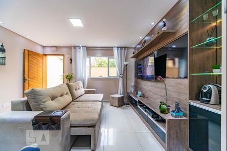 Sala de casa de condomínio à venda com 3 quartos, 140m² em Vila Curuçá, Santo André