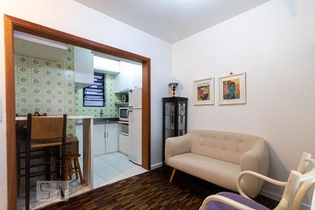 Sala de Estar de kitnet/studio à venda com 1 quarto, 45m² em Centro Histórico, Porto Alegre