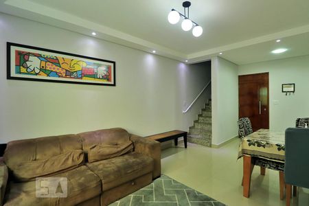 Sala de casa de condomínio à venda com 3 quartos, 147m² em Vila Valparaíso, Santo André