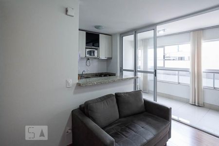 Sala de apartamento para alugar com 1 quarto, 37m² em Lourdes, Belo Horizonte