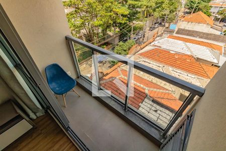 Varanda  de apartamento para alugar com 1 quarto, 27m² em Vila Clementino, São Paulo