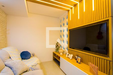 Sala de TV de apartamento à venda com 3 quartos, 118m² em Centro, Santo André