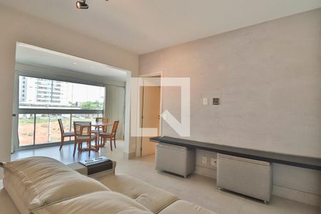 Sala de apartamento para alugar com 1 quarto, 59m² em Jardim Goiás, Goiânia