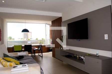 Sala com área gurmet de apartamento para alugar com 2 quartos, 67m² em Praia do Flamengo, Salvador